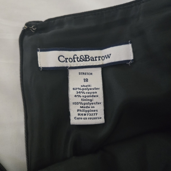 🔥 2/$9 or 3/$13  Croft & Barrow Classic Black A-Line Skirt - Picture 4 of 4